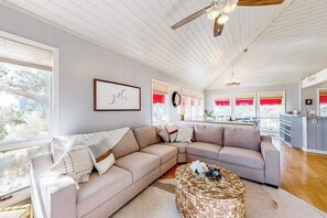 TV, offices - Sandpiper Village home with private beach, fireplace, balcony, & washer/dryer (South Bethany)