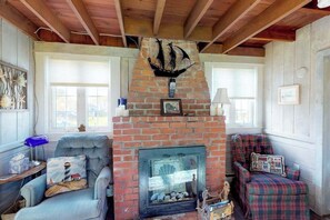 Interior - Bay view cottage w/ deck, gas grill & great view - steps to private beach (Barnstable)