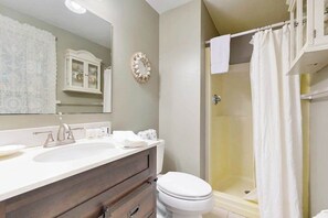 Shower, towels - Historic Barnstable Village Home w/ Private Yard - Near Beach (Barnstable)