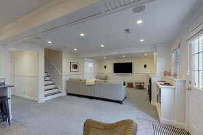 TV, fireplace, offices - Idyllic home on half-acre with amazing location, 3 living areas, central AC, W/D (Cotuit)