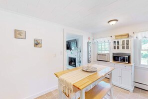 Interior - Conveniently-located home with fenced yard, firepit, beach parking pass (Hyannis)