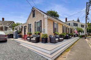 Terrace/patio - Stylish coastal retreat with modern chef's kitchen, private yard, and fire pit (Provincetown)