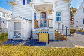 Terrace/patio - 2-story home near downtown & beach with grill, outdoor shower, W/D, & backyard (Wareham)