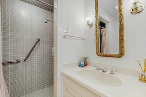 Shower, hair dryer - Beautiful Estate with Large Lawn Made for Socializing and Kids' Playroom (Vineyard Haven)