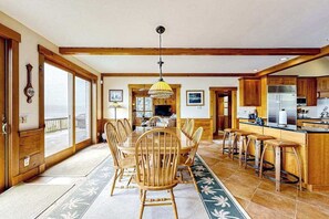 Dining - Waterfront house on Bucks Creek Marsh with deck, dock, & kayaks (Chatham)