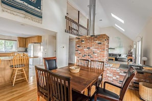 Dining - Waterfront home with lovely lake views, great deck, sun porch & fireplace (Chatham)