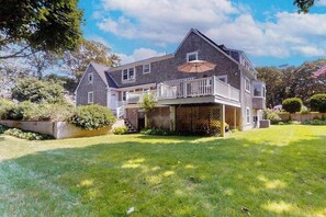 Exterior - Elegant estate with large deck and lush yard - walk to beach on Nantucket Sound (Harwich Port)