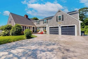 Exterior - Elegant estate with large deck and lush yard - walk to beach on Nantucket Sound (Harwich Port)