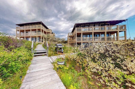 Terrace/patio. Seaside studio with amazing water views & private beach access across the street