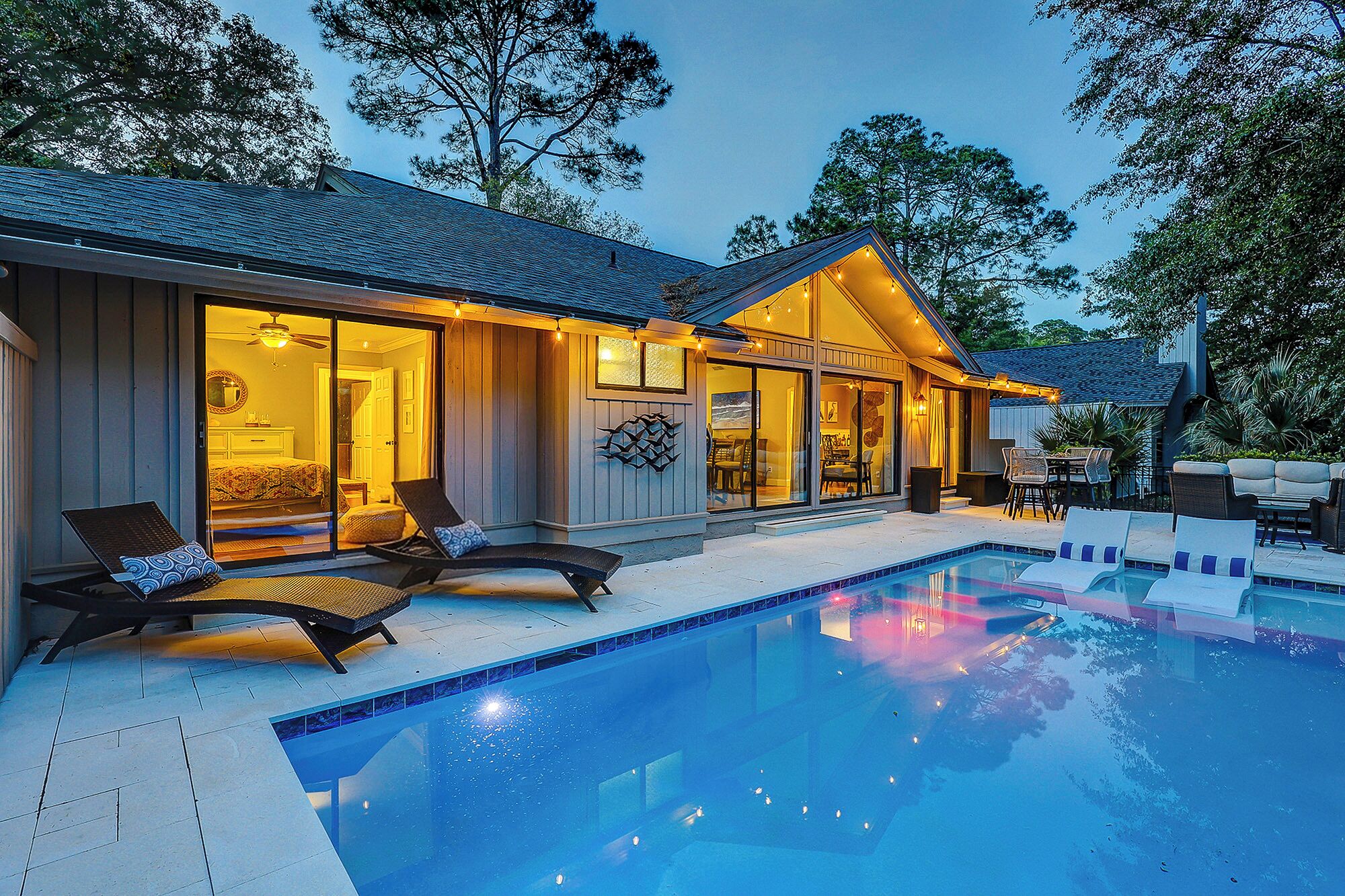 A heated pool