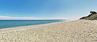 Cape Cod cottage with patio - near golf, 100 yards to private Mashpee Beach