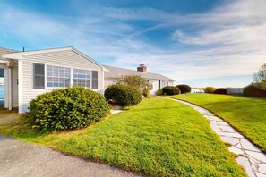 Exterior - Stunning waterfront home with furnished deck, dock & majestic views - dogs OK (West Dennis)