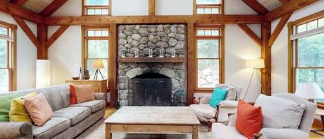 TV, fireplace, stereo, offices