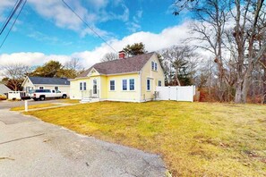 Exterior - Inviting home + apartment near beach with furnished deck, yard, & grill (Bourne)