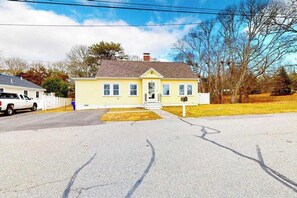 Exterior - Inviting home + apartment near beach with furnished deck, yard, & grill (Bourne)