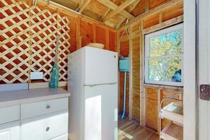 Interior - Renovated cottage steps from private beach with backyard, grill, bay views, AC (Bourne)