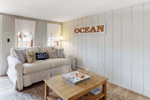 TV, offices - Classic Cape Cod home with Patio and Firepit - Walk to the Beach (Dennis Port)
