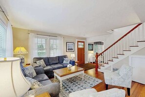 TV, DVD player, offices - Bright spacious downtown home w/ guest house; walk to beach & lighthouse (Edgartown)