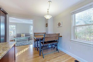 Dining - Spacious home close to Peters Pond Beach with porch, AC, W/D, & water view (Sandwich)