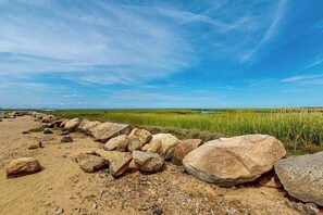 Beach nearby - Dog-friendly, custom-designed home with 180-degree salt marsh view & 2 decks (Yarmouth Port)