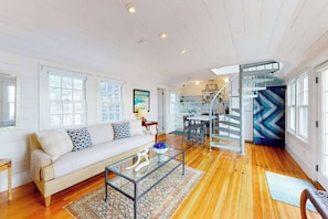TV, offices - Renovated beachfront condo on Cape Cod Bay with deck & gorgeous views (Provincetown)