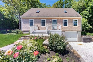 Exterior - Charming home near downtown & beach with patio, outdoor shower, grill, & W/D (Oak Bluffs)