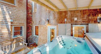 Expansive, dog-friendly home with sauna, decks & great location