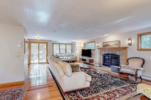 TV, offices - Expansive, dog-friendly home with sauna, decks & great location (Wellfleet)