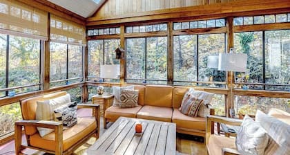 Dog-friendly, hilltop home near the beach with hot tub, firepit & gorgeous porch