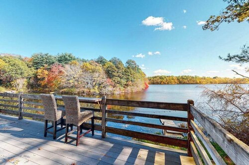 Lakefront home with private dock, deck, & lovely view - short drive to the cape