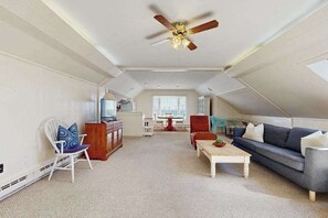 TV, offices - Heart of Provincetown 2nd Floor Condo w/  Ocean View, & Rooftop Deck! (Provincetown)