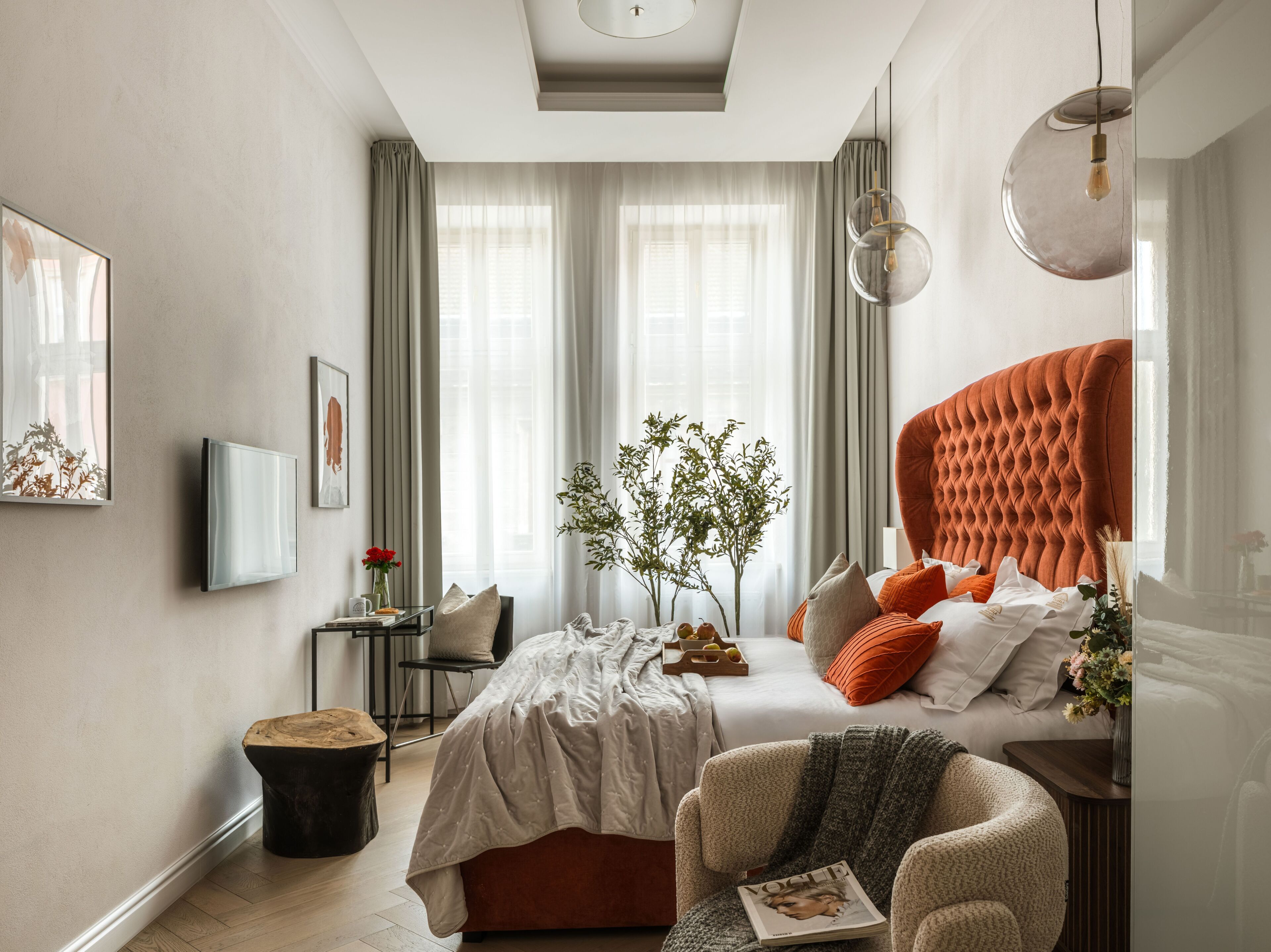 Superior-Apartment, Balkon | Laptopgeeigneter Arbeitsplatz, Bügeleisen/Bügelbrett, kostenloses WLAN