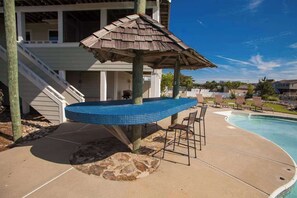 Pool - Revival-style canalfront home with private pool, two docks, beach access & views (Virginia Beach)