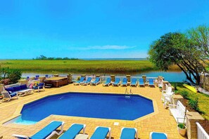 Pool - Dog-friendly home on the bay w/private hot tub & pool, central AC, WiFi, W/D (Virginia Beach)