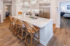 Fridge, microwave, oven, stovetop - Beachfront 3rd-floor condo with ocean views, 3 pools, free wifi gym & w/d (Virginia Beach)