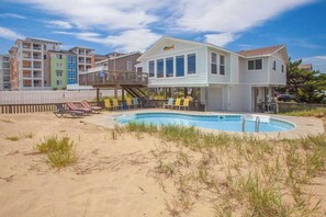 Pool - Oceanfront home w/private pool, beautiful views, WiFi, central AC, private W/D (Virginia Beach)