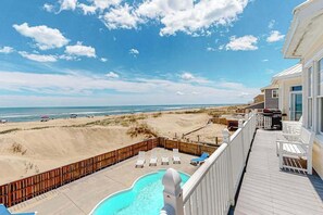 Property grounds - Oceanfront home with private pool, hot tub, amazing views, media room, game room (Virginia Beach)