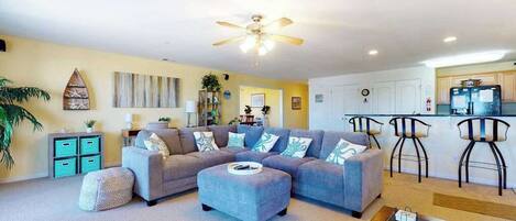 TV, DVD player, stereo, offices