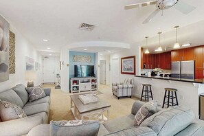 TV, DVD player, offices - Relaxing condo close to the beach with resort pool, grills & fitness steps away (Virginia Beach)