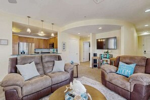 TV, offices - Comfortably furnished condo with glimpses of Back Bay, pool & gym (Virginia Beach)