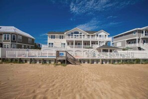 Exterior - Oceanfront home with pool, hot tub, central AC, & furnished deck - near shopping (Virginia Beach)