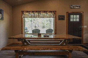 Interior - Modern dog-friendly cabin with hot tub, gas fireplace, patio, grill, & washer/dr (Conover)