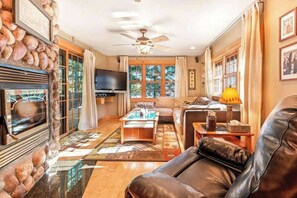 TV, fireplace, DVD player - Dog-friendly waterfront cabin w/ wood-burning fireplace, boat dock, & firepit (Eagle River)