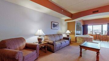 TV, fireplace, offices