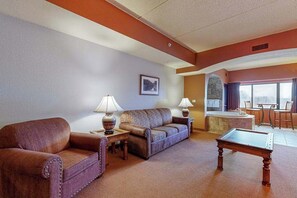 TV, fireplace, offices - Relax & Explore | Adventure-Included Dells Condo (Wisconsin Dells)