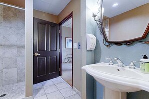 Shower, hair dryer, towels - Relax & Explore | Adventure-Included Dells Condo (Wisconsin Dells)