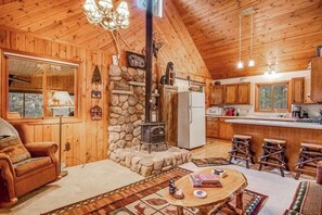 Interior - Riverfront vacation home with a dock, wood stove, full kitchen, & firepit (Lac Du Flambeau)