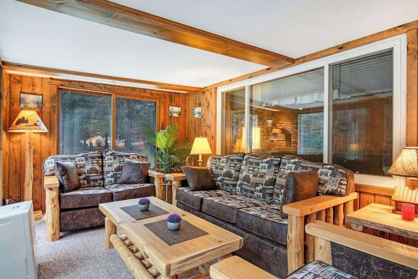 Lakefront Home With A Private Dock, Deck, Fireplace, Spacious Yard, & Playset - Eagle River, WI