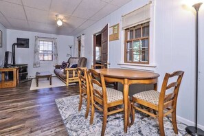 Interior - Lake view, dog-friendly cabin with porch & shared dock, swimming area, firepit (St. Germain)