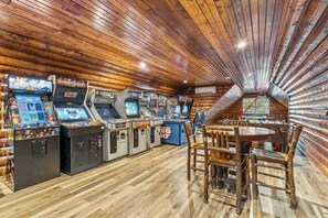 Games room - Lakefront retreat with hot tub, water view, game room, home theater & dock (Phelps)